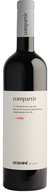Botella Compartir Roble 2023 vino tinto crianza Somontano granate intenso