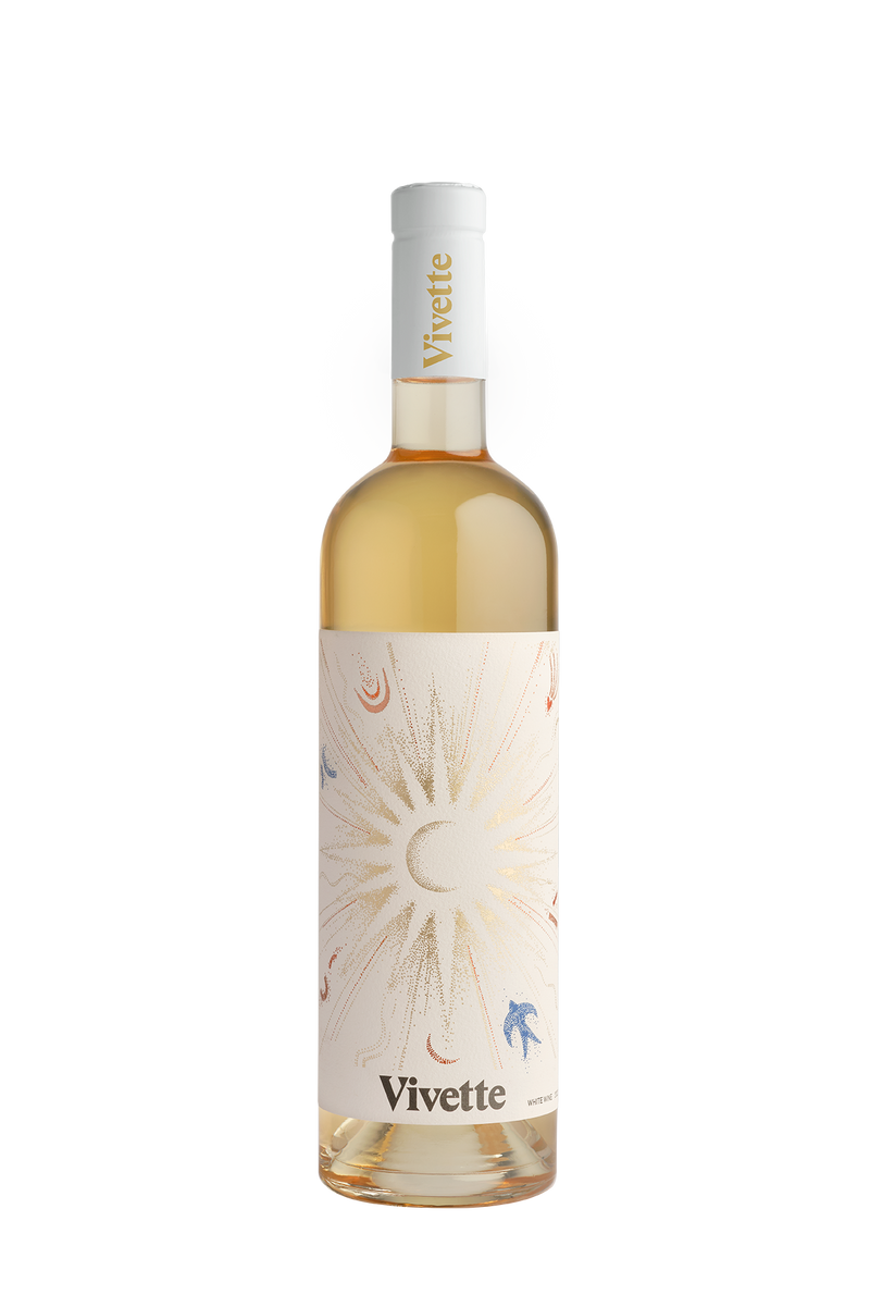 Botella de vino blanco Vivette Gewürztraminer