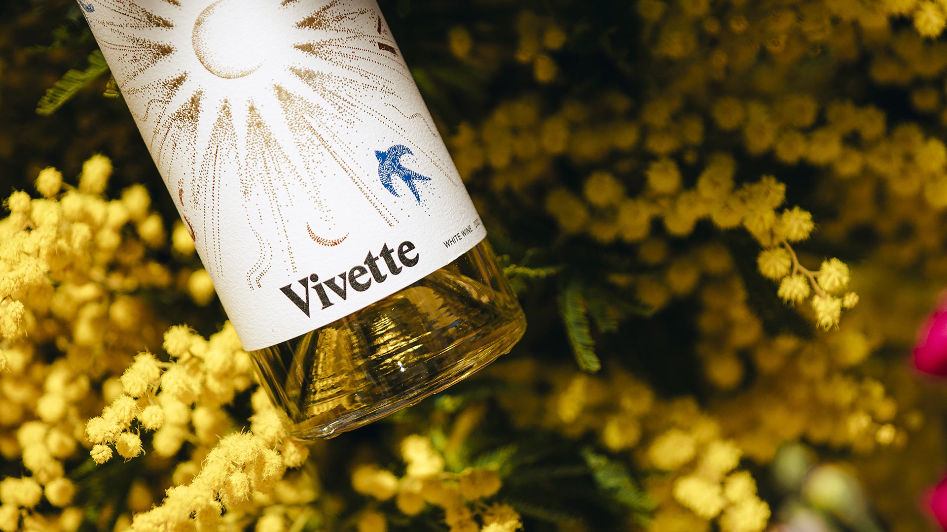 Botella de Vivette, Vino Blanco Gewurztraminer galardonado con Medalla de Oro en 'Le Mondial des Vins Blancs