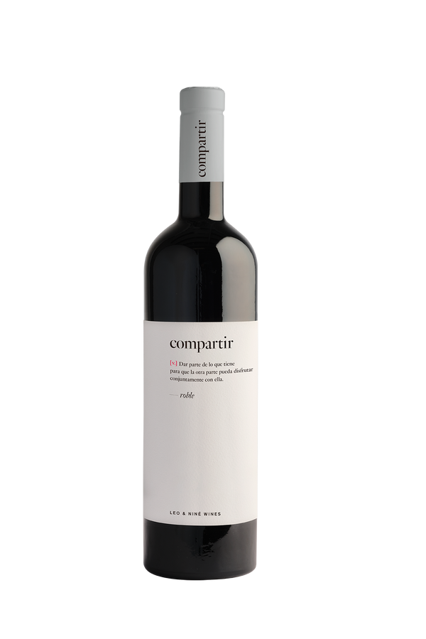 Botella de Compartir Roble, Vino Tinto de D.O.P. Somontano, España
